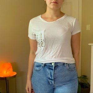 Embellished pocket t shirt